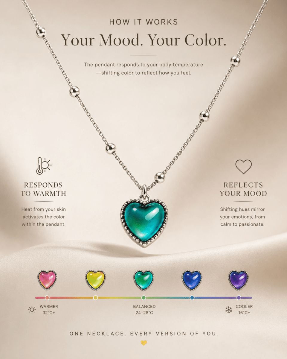 Elyrisa Color-Changing Mood Necklace