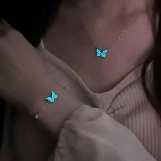 Luminous Butterfly Necklace Set